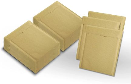 Amiff Pack of 600 Natural Brown Bubble Mailers 6.5 x 9 Kraft Paper Cushion Padded Envelopes 6 1/2 x 9 Shipping Bags with Peel and Seal for Mailing Pac