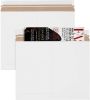 Pack of 10 White Rigid Mailers 14 7/8 x 11 7/8. Side-Loading Paperboard envelopes. Self-Seal Photo mailers. Peel and Seal Closure. No Bend documents;