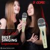 5 Core 2pcs Dynamic Microphone XLR Audio Cardioid Mic w/ Clip Vocal Karaoke Singing PM 286 WH+BLU 2Pcs