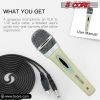 5 Core 2pcs Dynamic Microphone XLR Audio Cardioid Mic w/ Clip Vocal Karaoke Singing PM 286 WH+BLU 2Pcs