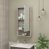 Burlington Rectangle Medicine Cabinet with Mirror Light Grey