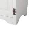 48.4"H 2 Door Accent Storage Cabinet;  Modern Wood Floor Organizer;  Indoors;  White