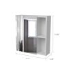 Whirlwind 1-Shelf Rectangle Medicine Cabinet with Mirror White