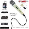 5 Core 2pcs Dynamic Microphone XLR Audio Cardioid Mic w/ Clip Vocal Karaoke Singing PM 286 WH+BLU 2Pcs