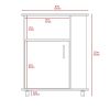 Correy 4-Shelf Microwave Cabinet with Caster White