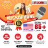 5 Core 3Pcs Dynamic Microphone XLR Audio Cardioid Mic w/ Clip Vocal Karaoke Singing PM 286 WH+BLU+BLK 3PC