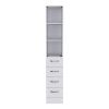 Haniger 3-Drawer 3-Shelf Linen Cabinet White