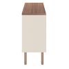 Jaz 35 Inch Wood Accent Cabinet Console; Single Shelf; 2 Doors; Handcrafted; Beige; Walnut