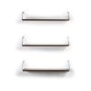 Altai Floating Wall Decor Wall Mounted Rustic Decorative Hanging Metal Bracket Triple Shelfs for Books; Walnut/Chrome