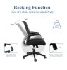 Mid task office chair with flip up arms, tilt angle max to 105 Â¬âˆž,300LBS,Black