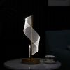 18.75" In Dinamo Modern "S" Wave Swirl Acrylic Led Brushed Gold Table Lamp