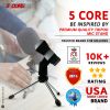 Desktop Microphone Stand Table Desk Mic Holder Tripod Stands Clip Holder Foldable Mount Clamp Podcast Recording 5 Core MS RBS