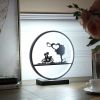 13-Inch Girl and Boy on Bicycle LED Accent Table Lamp