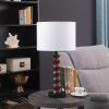 27.5" In Coastal Littoral Wood Insp Modern Table Lamp