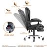 High-back office chair; adjustable ergonomic office chair; computer desk chair with lumbar support and foot cushion; suitable for home office use.