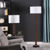 61" In Coastal Littoral Wood Insp Modern Floor Lamp