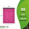 PUREVACY Poly Mailers 14.5 x 19. Pack of 50 Purple Plastic Envelopes 2 Mil for Clothes. Large Apparel Mailing Bags. Self-Seal Waterproof Shipping Pack