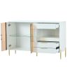 U_Style Storage Cabinets with Acrylic Doors, Light Luxury Modern Storage Cabinets with Adjustable Shelves, Accent Cabinet Buffet Cabinet for Living Ro