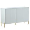 U_Style Storage Cabinets with Acrylic Doors, Light Luxury Modern Storage Cabinets with Adjustable Shelves, Accent Cabinet Buffet Cabinet for Living Ro