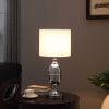 25" In Ambros Textured Silver Chrome Urn Table Lamp