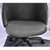 Velvet Upholstered Home office task chair - Dark Grey