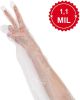 Disposable Food Gloves 22"; Pack of 200 Clear Plastic Gloves for Food Handling; 1.1 mil Thick Poly Food Prep Gloves Disposable; Safe Plastic Food Glov