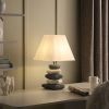 17.5" In Coastal Darya 5 Stacked Pebble Ceramic Table Lamp