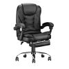 High-back office chair; adjustable ergonomic office chair; computer desk chair with lumbar support and foot cushion; suitable for home office use.