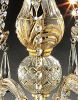 35" Tall" Luminere" 8 LED Light Chandelier with Crystals, Matte Gold and Crystal