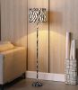 59" Faux Suede Zebra Print Floor Lamp