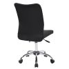 Techni Mobili Modern Armless Task Chair; Black