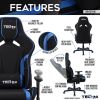 Techni Sport TSF-71 Fabric Office-PC Gaming Chair; Blue