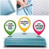 Metallic Ice Blue Bubble Mailers 9.5 x 13.5; Poly Padded Envelopes Pack of 10; Self Adhesive Padded Shipping Envelopes; Peel and Seal Mail Bubble Enve