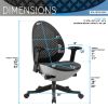 Techni Mobili Deco LUX Executive Office Chair; White