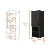 Chidester 2-Shelf Medicine Cabinet Black Wengue