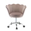 Micco Office Chair; Rose Quartz Velvet & Chrome YF