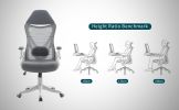 Adjustable Mesh Swivel Designer High Back Ergonomic Price Office Chair(New) Furniture; Black