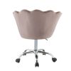 Micco Office Chair; Rose Quartz Velvet & Chrome YF