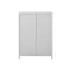 White Bathroom Floor Storage Cabinet; Wooden Freestanding Storage Cabinet; Side Storage Organizer with 1 Cupboard and 3 Drawers