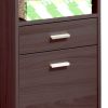 Mobile Storage File Cabinet; Dark Brown