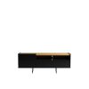 Manhattan Comfort Winston 53.14 TV Stand with 4 Shelves in Black and Cinnamon