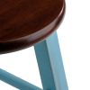 Ivy 29" Bar Stool Walnut/Light Blue