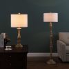 27.5" In Coastal Wood Effect Polyresin Table Lamp