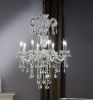 37" In Eilish Silver Crystal 8-Led Light Chandelier