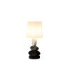 19" In Coastal Como Modern Stacked Tablets Metal Table Lamp