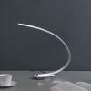 16-Inch Eli Brushed Nickel LED Arc Tube Table Lamp