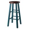 Ivy 29" Bar Stool Walnut/Teal