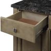 Charnell Server in Marble &amp; Oak Finish DN00555