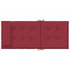 Highback Chair Cushions 2 pcs Wine Red Oxford Fabric