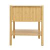 1 Drawer Nightstand, Bamboo and Natural Rattan, Bedside Table Accent End Table Side Table for Bedroom, Living Room